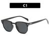 Nuevas gafas de sol retro estilo Hong Kong, gafas de sol de moda de alta gama personalizadas, gafas de sol a prueba de rayos UV, forma cóncava para hombre
