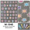 Nueva tecnología adhesivo para uñas 5D con relieve sello de tulipán tridimensional fresco y encantador con adhesivo para uñas tridimensional de alta calidad