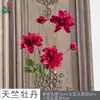 Flores de Lisianthus Artificiales de 5 Cabezas con Hojas, Flores Decorativas para Bodas, Accesorios de Fotografía, Decoración del Hogar, Sala de Estar, Arreglos Florales para Centros Comerciales