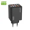 Carregador fosco 240W 4USB+4PD cabeça de carregamento de celular multi-porta adaptador de energia 5V2A12W atacado