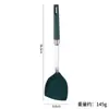 Espátula de silicona de grado alimenticio de acero inoxidable 304 resistente a altas temperaturas espátula para el hogar cuchara para sopa pala para freír con fugas grandes juego de cinco piezas para utensilios de cocina