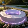 Concreto de Ultra Alto Desempenho Superfície Curva Irregular Cimento Translúcido Cova de Árvore Banco Centro Comercial Decoração Estética Arte Assento de Descanso Luminoso Personalizável