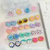 Donas Redondas de Colores Goteando Aceite Cuentas de Vidrio Pulsera Hecha a Mano DIY Cadena para Teléfono Móvil Material Accesorios de Joyería