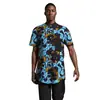 Camisa de algodón de manga corta para hombre con estampado de cera africana Ankara teñida con cera suministro mayorista de comercio electrónico transfronterizo