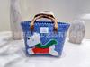 Cesta de Comida para Perros West Highland Estilo Caperucita Roja Bolsa para Viaje de Trabajo Tour de Primavera Picnic Bolso de Mano para Vacaciones de Mujer