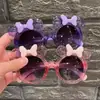 Óculos de sol de desenho animado com laço de cristal Coringa bebê óculos de sol fofos tendência moda infantil fábrica atacado novo