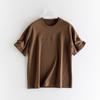 [Hengjia CF] Camiseta de Manga Corta con Cuello Redondo de Punto Grueso de Color Sólido Hombros Caídos Transpirable de Secado Rápido para Hombre