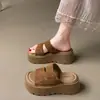 Pantuflas de Plataforma con Suela Gruesa para Mujer, Moda para Exteriores, Nuevo Estilo Coreano Verano 2026, Sandalias Cómodas Abiertas para Ponerse Fácilmente
