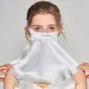 [Procesamiento personalizado] Seda aumentó protección solar facial UV protección ciclismo cuello velo de seda de morera