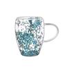 Vaso de arena movediza de vidrio de doble capa, vaso de lentejuelas de doble capa de vidrio de borosilicato, taza para leche para el desayuno, taza para café, vaso para beber de uso doméstico