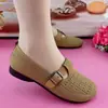 Zapatos de trabajo negros de malla transpirable de suela blanda para mujer de primavera y otoño, zapatos de malla cómodos para madres de mediana edad y mayores, venta al por mayor y dropshipping disponibles