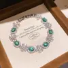 Pulsera Extraíble Ovalada de Circonita, Retro, Personalizada, Moderna, Exquisita, Elegante Pulsera, Lujo Ligero, Joyería de Gama Alta para Mujeres