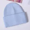 Novo Chapéu de Malha Quente para Outono e Inverno Cor Lisa Caxemira À Prova de Vento e Frio Chapéu de Lã Venda Direta do Fabricante Produção de Logo do Chapéu