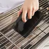Escova de Limpeza de Grelha de Churrasco em Aço Inoxidável Ferramenta de Limpeza de Churrasco Conjunto de Pano de Nylon Esfregão Teppanyaki