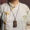 Colgante de Madera de Águila Amarilla con Bodhisattva Manjushri, Nuevo Estilo Buda Guardián Sabiduría y Auspicioso Colgante Adorno de Madera