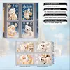 Adesivos de Janela Estáticos de Natal Desenho Animado Platina Modelo Novo Transfronteiriço Papai Noel Floco de Neve Adesivos de Vidro Decoração Removível Dupla Face