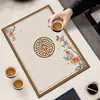 Alfombrilla Drenante Suave de Tierra de Diatomeas, Nueva Alfombrilla Retro Estilo Chino para Encimera, Alfombrilla Doméstica Absorbente de Agua para Mesa de Comedor, Resistente a las Manchas y Fácil de Limpiar, Posavasos