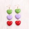 Cor de doce Novos brincos acrílicos adoráveis para mulheres joias de orelha cor de contraste doce brincos simples brincos personalizados