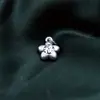 Colgante Pequeña Estrella de la Suerte Plata Pura S990 Estilo Chino Retro Estrella de Cinco Puntas Colgante DIY Pulsera para Bebé Accesorios de Plata