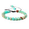 Pulseira Feminina Popular de Pedras Naturais Olho de Tigre 6mm da Amazon, Pulseira com Pingentes Tecida à Mão, Venda Quente