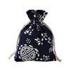Bolsa con Cordón de Algodón y Lino Estampado, Bolsita de Dibujos Animados, Almacenamiento Diario de Hierbas, Bolsa Vacía, Bolsa de Embalaje Impresa Creativa