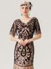 Vestido Retro de Lentejuelas Años 20 Vestido Largo de Noche para Fiesta de Banquete Europeo y Americano Exportación Vestido de Talla Grande para Mujer