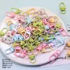 Anillos abiertos especiales de esmalte de colores para bisutería, cadenas colgantes de campana de estrella para manualidades, cierres de resorte, llaves de bisutería hechas a mano