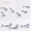 Directo de fábrica multicolor pedrería alta calidad estrella Shambhala bola piercing ombligo joya anillo ombligo 5+8