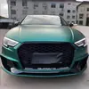 Modelos 17-20 Adequados para Audi A3 Upgrade para Grade Frontal Rs3 com Design de Colmeia e Recurso Acc