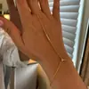 Pulseira de Dedo Triangular com Zircônia para Novo Produto Transfronteiriço Estilo Boêmio Europeu e Americano Acessórios de Pulseira com Strass Pulseira