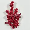 Accesorios de rama de flor y fruta artificial de Navidad, decoraciones navideñas, bayas rojas, acebo, accesorios de fruta de la fortuna, fabricante de origen transfronterizo