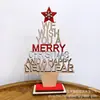 Adornos de Ciervo de Madera Roja de Fieltro para Navidad Accesorios de Decoración para Ventanas de Hotel Decoraciones Navideñas al por Mayor