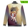 Nueva Chaqueta de Béisbol de Verano Mil Espadas para Mujer Holgada Estampado de Anime Cuello Alto Chaqueta Casual para Mujer