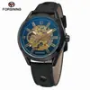 Reloj Mecánico Semiatomático Impermeable Casual de Moda para Hombre Estilo Europeo y Americano Forsining con Movimiento Mecánico Hueco
