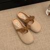 Zapatillas Planas de Lazo Vintage para Mujer Verano 2025 Nuevas Antideslizantes de Suela Suave Sandalias Mary Jane