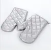 Luvas Espessas de Algodão Puro para Micro-ondas Luvas de Isolamento Térmico de Alta Temperatura Luvas Anti-queimadura para Assar no Forno Luvas de Assar