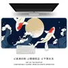 Mouse Pad Ukiyo-e Japonês Ondas de Kanagawa Tapete de Mesa Borda Lock de Precisão Teclado Tapete de Mesa de Escritório para Meninos e Meninas