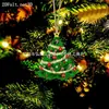 Navidad Año Nuevo Forma de Árbol de Navidad Colgante Navideño Acrílico Adorno de Árbol de Navidad Plano 2D Decoración Festiva Regalo