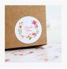 Agradecimento pequenos adesivos de selagem de impressão fresca 10 coloridos flor círculo criativo adesivos de vedação decorativa