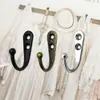 Gancho Único de Pared con Doble Agujero para Abrigos y Sombreros, Gancho de Aleación de Zinc para Cocina, Baño o Detrás de la Puerta