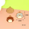 Acessórios DIY para Porquinho da Índia Aquático Pingente de Liga de Castor Pingente de Gotejamento de Óleo Decoração de Bolsa Acessórios de Animais Cartoon