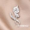 Moda coreana nueva broche de lirio calla atmósfera de alta gama cristal brillante moda accesorios para abrigo corsage pin