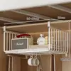 Estante de almacenamiento para litera de dormitorio, cesta colgante extensible para cama, estante de almacenamiento sin taladro debajo del escritorio, accesorio de mesita de noche para dormitorio