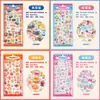 Pegatinas Divertidas con Relieve 3D Pegatinas Divertidas de Animales Lindos con Relieve de Cristal Estéreo 3D Pegatinas de Diamante Pegatinas Guka para Niños