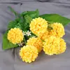 Flor de hortensia artificial de 7 cabezas flor de seda flor de plástico flor para exterior macizo de flores maceta surco para flores decoración exterior centro comercial flor decorativa
