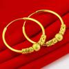 Nuevos Pendientes de Aro con Cuentas Chapados en Cobre Dorado Tamaño Pendientes con Pendientes de Aro de Cuentas Pendientes para Regalo de Novia tamaño pequeño Pendientes