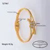 Joyería para Manos Europea y Americana Anillo Geométrico Corte de Línea Árbol de la Vida Diamante de Barro Incrustado Accesorios de Pulsera Pulsera de Acero de Titanio para Mujeres