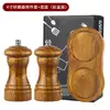 Conjunto Moedor de Pimenta Mini 4 polegadas Saladeira Manual Madeira Sólida Sal Marinho Pimenta de Sichuan Moedor de Pimenta Pote de Tempero em Pó
