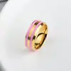 Anillo de Cerámica Ancho de Moda Simple Japonés y Coreano Acero de Titanio Negro Dorado Estilo Frío Ins Tendencia Diseño de Nicho Anillo de Pareja