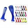 Meias de Futebol com Base de Toalha Espessa, Longas Respiráveis, Absorventes de Umidade, Antiderrapantes Esportivas, Meias de Futebol Infantil Listradas Acima do Joelho